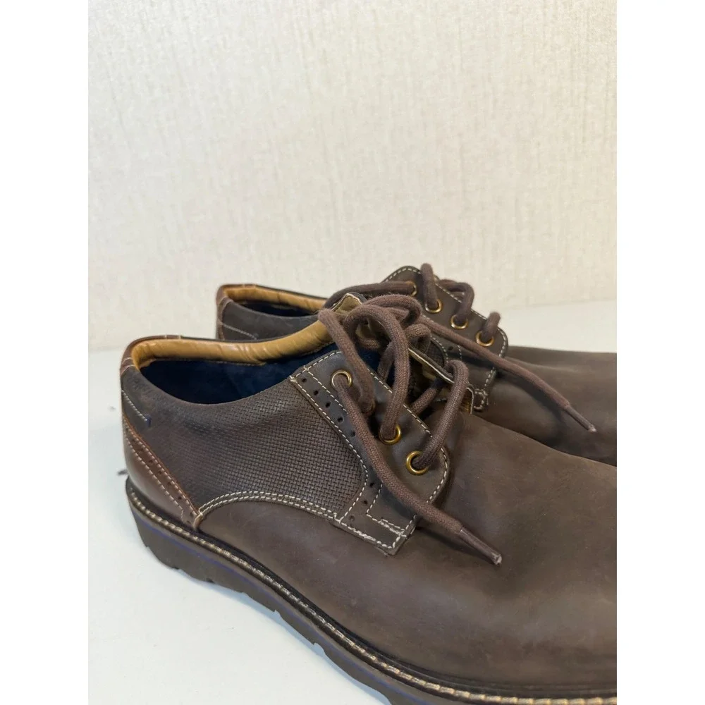 Nunn Bush Otto Plain Toe Oxford, Brown, Men's 10 Wide